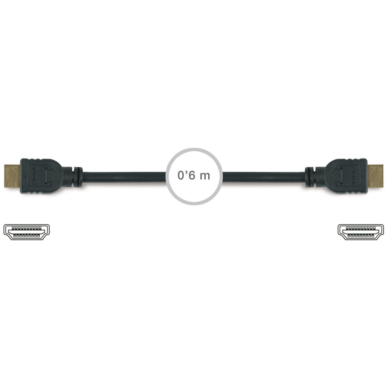 Fonestar 7914 Cable HDMI 0,6 Metros - REFLEXION-ARTS